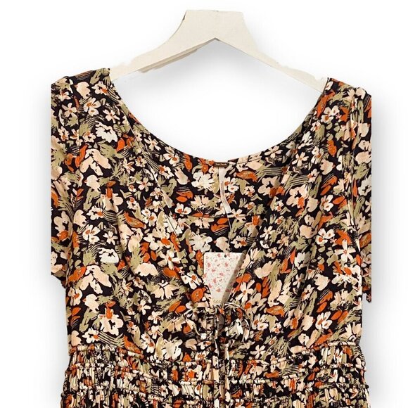 Free People Dress,  Forget Me Not Floral Print, Black, Size 6, new with tag - Picture 9 of 15